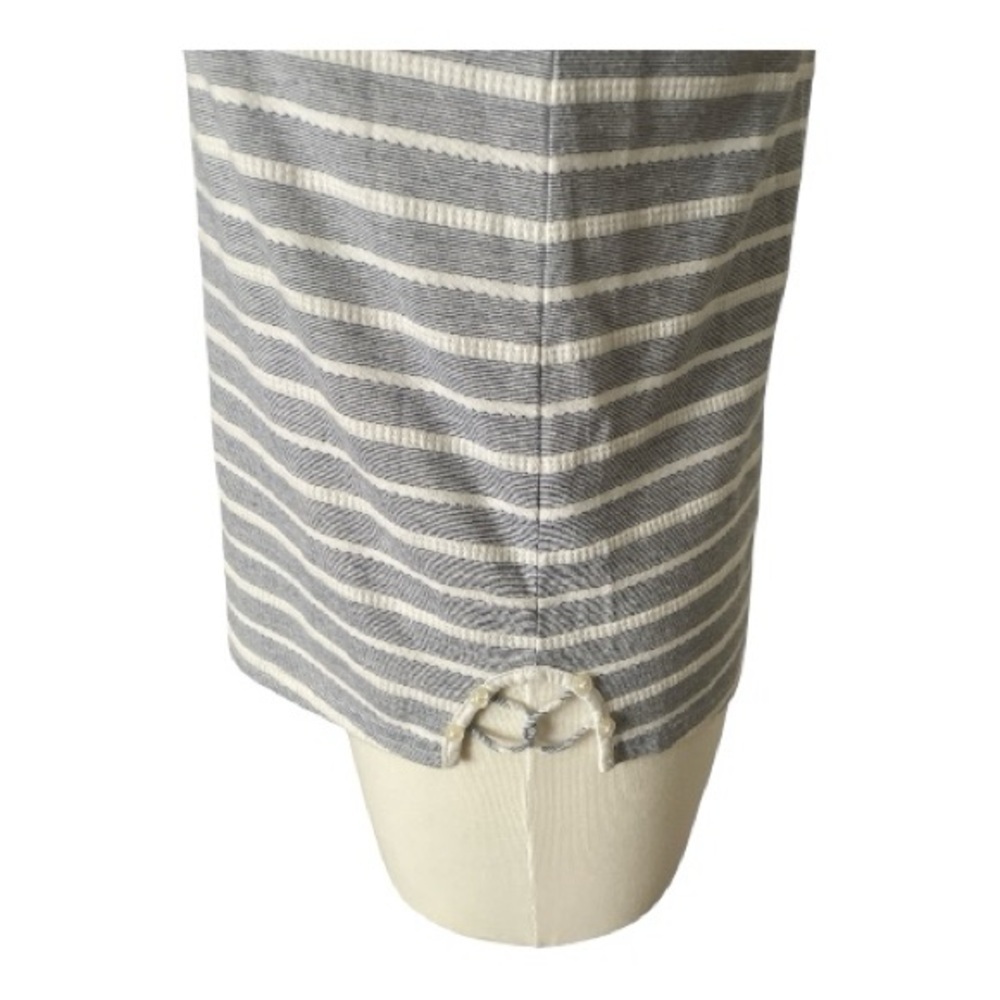 Anthropologie Postmark Blue and White Striped Long Sleeve Top - Picture 2 of 6